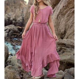 Joyfolie Girls Briley Dress Size 8 Dusty Rose